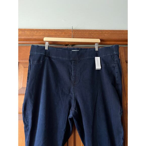 NWT Lane Bryant Women's Pull-On High-Rise Sateen Jegging Jeans Navy Blue Size 28 - Picture 3 of 13